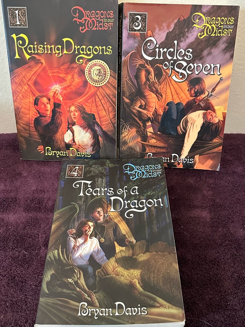Dragons in our Midst  #1, #3, & #4 – Original Covers paperback books Bryan Davis